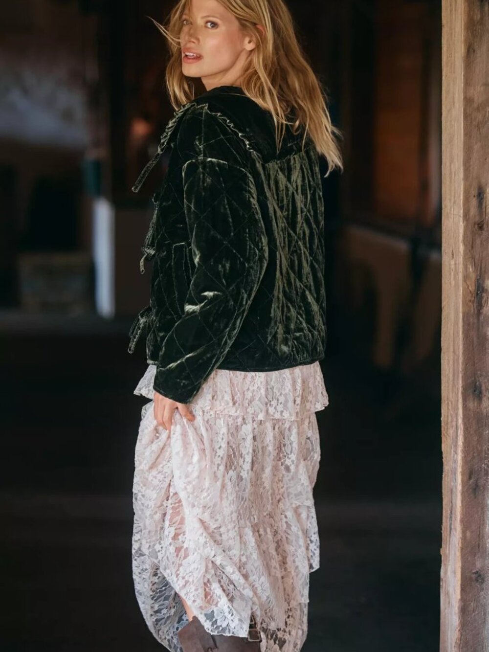 Anthropologie The Hazel Velvet Quilted Jacket by Maeve SIZE S new with tag - Picture 3 of 8